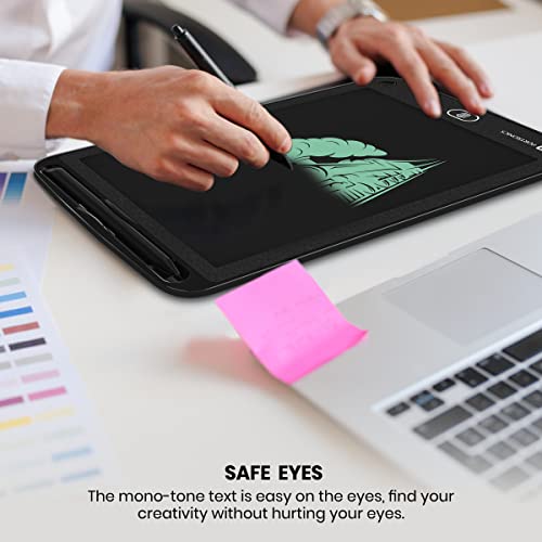 Portronics Ruffpad 8.5E Re-Writable LCD Writing Pad with Screen 21.5cm (8.5-inch) for Drawing, Playing, Handwriting Gifts for Kids & Adults, India's first notepad to save and share your child's first creatives via Ruffpad app on your Smartphone(Black) (Image - 5)