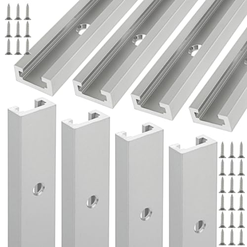 Consejos y comparativas para Comprar Perfil t - los más vendidos. 29 CYEAH - 8 piezas de riel en T, de aluminio de 12 pulgadas con agujeros de montaje para carpintería, perfil en T universal de doble corte para mesa de prensa de taladro, mesa de...