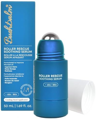 Bushbalm Ingrown Hair Serum - AHA & BHA - Roller Rescue, 50ml