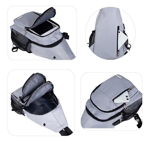 JENAGREEN Waterproof Sling Backpack Crossbody Sling Bag, Cross Bag Adjustable Travel Hiking Essentials Casual Daypack Multipurpose Chest Bag Purse for Women Men 6