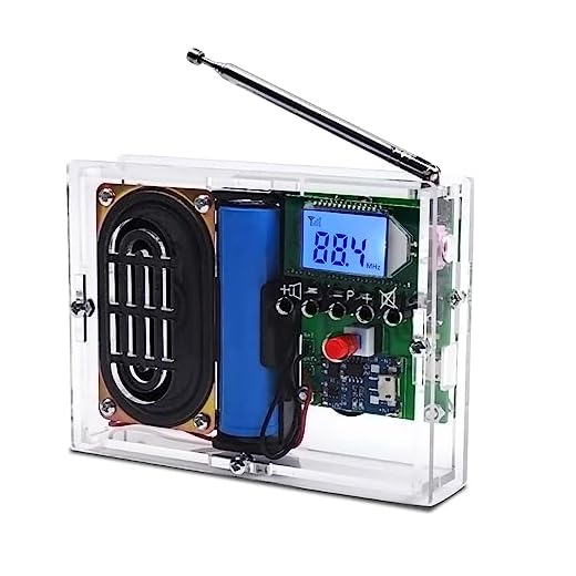 MiOYOOW FṂ Radio Kit DIY Soldering Project LCD Display Adjustable FṂ Digital Radio Module with Headphone Jack DIY Kits for Soldering Leaning and Teaching