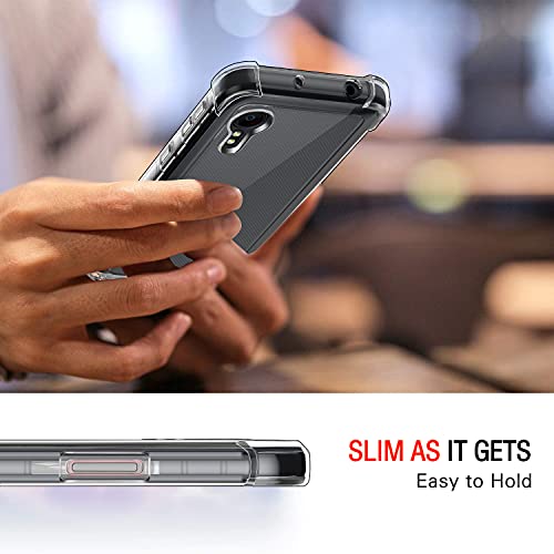 Image of Lustree Back Cover Transparent Case Compatible with Samsung Galaxy A03 Core | Clear + TPU Case with 4 Corner Air Cushion Protection & Camera Protection | Slim& Stylus Cover