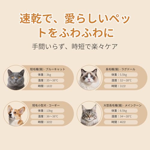 Petaboo ペット乾燥機 Petaboo ペットドライヤー【72L大容量 ドア取り外し可瞬間でペット八ウスに】MH66T の商品画像 6