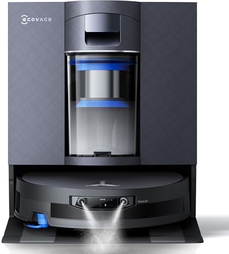 ECOVACS X12 OMNICYCLONE Saugroboter mit Wischfunktion, 22.000 Pa Saugkraft | FocusJet-System zur Fleckenvorlösung, OZMO ROLLER 3.0, ausfahrbare Mopprolle, PureCyclone Auto-Entleeru