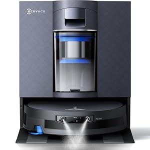 ECOVACS X12 OMNICYCLONE Saugroboter mit Wischfunktion, BLAST und 22.000 Pa, FocusJet-System zur Fleckenvorlösung, OZMO ROLLER 3.0, Ausfahrender Wischmopp, PureCyclone 2.0 Auto-Entleerung,Silberschwarz