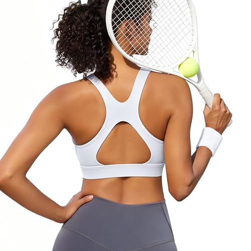 Image of High Impact Sports Bras for Women Running Bra Workout Bra U Back Sports Bra Scoop Neck Padded