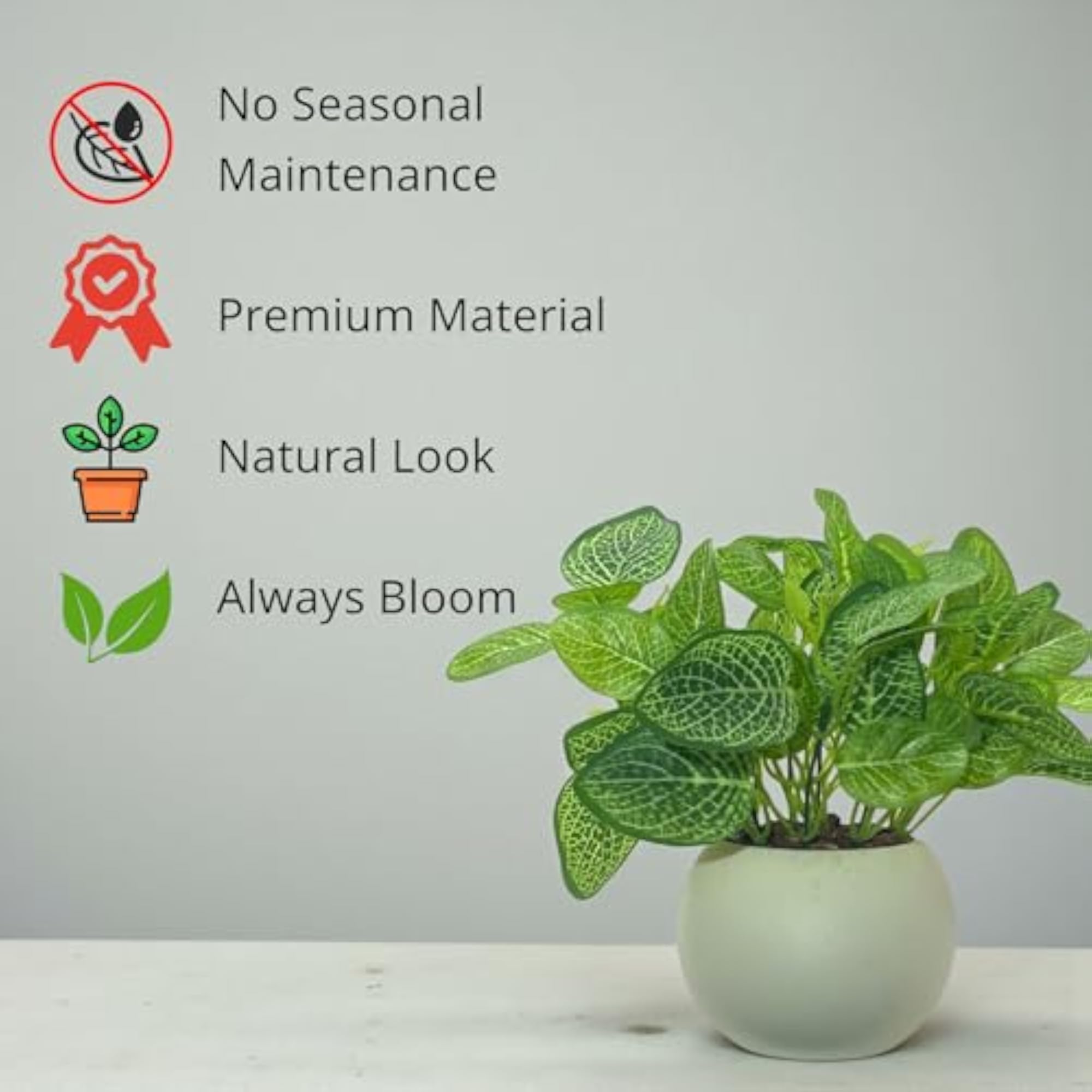 Artificial Plants with Pot for Home & Office Decor