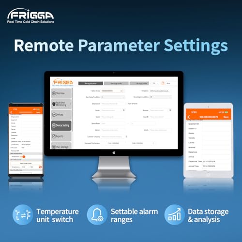 Image of Frigga T72 Pro 4G /5G Temperature & Humidity Monitor with Ultra-Low External Sensor Real-Time Reusable Data Logger Remote Digital Recorder Rechargeable 50000 Points