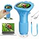 Lemoni mikroskop Ashfly-mikroskop für Kinder, lemoni Explorer - digitalermikroskop 2,0 IPS-Bildschirm USB Microscope LED Lights -Anschluss an PC, Mini-Mikroskop draussen ab 4 Jahren-Blau