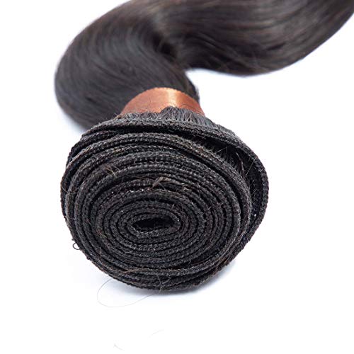 Cranberry Hair Unprocessed Peruvian Virgin Hair Body Wave One Bundle Virgin Human Hair Extension Weave Natural Black Color Hair(18) #TOP4