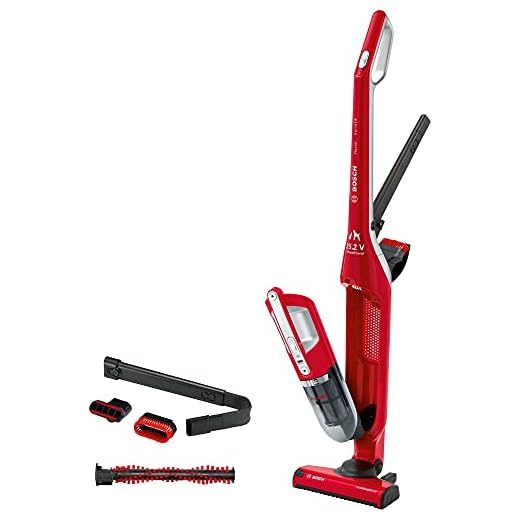 Bosch Flexxo Serie I 4 - Aspiradora sin cable y de mano, de 25.2V, hasta 55 minutos de autonomía, color rojo