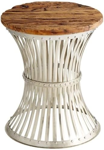 Cyan lighting 10082 Table, Raw Iron and Natural Wood