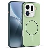 GIOPUEY Cover Magnetica per Oppo Find X9 PRO， Compatibile con MagSafe， PC+TPU Finitura Antiurto Protettiva Cellulare Custodia - Green