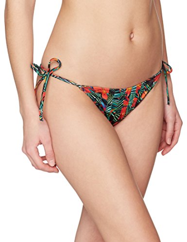 Calvin Klein Cheeky String Side Tie Bikini-Print Braguita, Multicolor (Geo Tropic Intense Power 010), 42 (Talla del Fabricante: Large) para Mujer