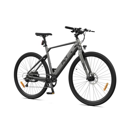 PVY Bicicleta eléctrica para adultos, 19,5 kg, 9 velocidades, sensor de par de torsión, frenos hidráulicos, ultraligera StVZO Pedelec