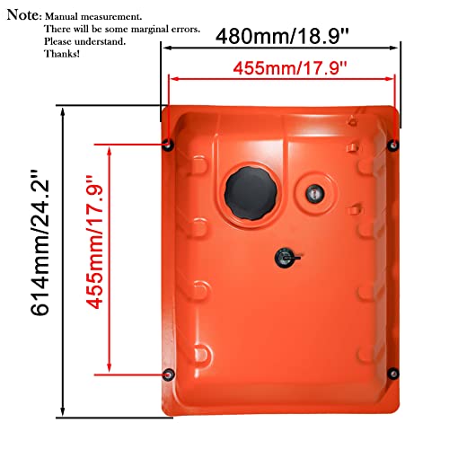 JMCHstore OEM Metal Generator Gas Fuel Tank for Generac GP5500 GP6500 RS5500 RS7000E GP7500E RS8000E XT8000E XT8500EFI, 0H7510A / 0H75100SRV 5500w 6500 6500w 7500 389cc OHV Portable Generator, Orange - Thumbnail 7