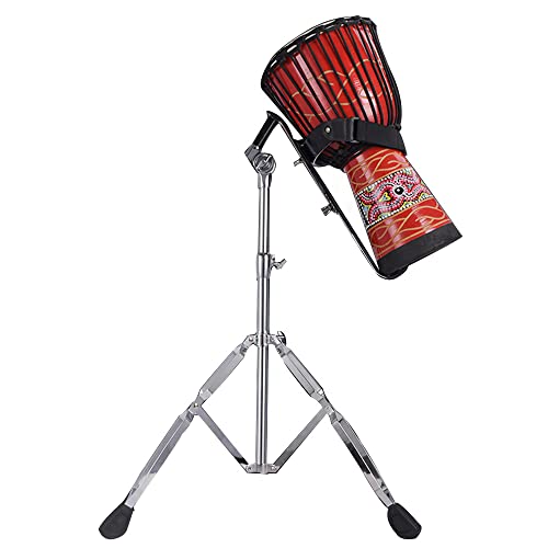 FFYUEEE Metal Stand De Tambor Africano, Soporte De Pandereta, Puesto De Tambor De Performance Cover