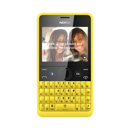 Cellulari e Smartphone Nokia Asha 210 Smartphone, Dual SIM, Giallo [Italia]