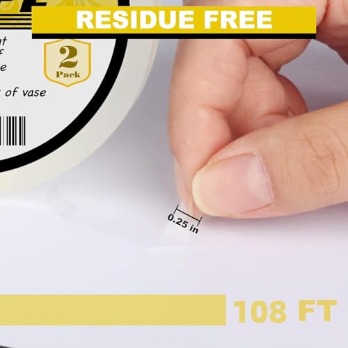 image for ARIFLOR 2Packs Clear Floral Tape - 1/4