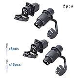 Breites Anwendungsspektrum: Stecken Sie diesen kleinen Adapter in die 3-polige Stecker und schließen Sie dann Ihren Standard an 3-polige steckdose. Passend für KFZ, LKW, RV, Anhänger, Boote, Wohnwagen, Lastwagen, Landwirtschaftliche Maschinen, Traktor.