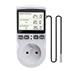 Prise Thermostat avec Sonde, CJBIN LCD Prise Thermostat Chauffage, 230V Thermostat Regulateur de Temperature Contrôleur de température pour Serre Reptile Terrarium Aquarium Incubateur Home (Prise FR)