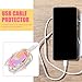Uonlytech 4pcs Cute Silicone Charging Cable Protectors Data Cable for Fraying Prevention and Breakage Resistance Portable Lightweight and Decorative Cord Savers for Electronics