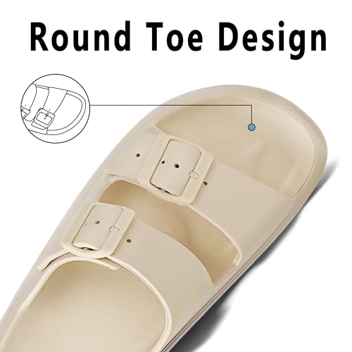 Image of TIKVAW Women's Platform & Wedge Sandals with Arch Support for Woman Slides Comfort Lightweight Outdoor Slippers Ultra Cushion