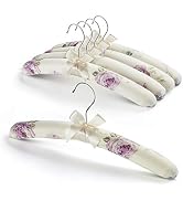 JS HANGER 10 Pack Padded Satin Hangers – 17 Inch Extra Long, No Shoulder Bumps, For Sweaters, Dresses, Black