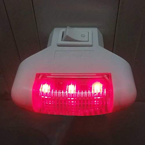 Luz Noche Led Eyewall Colgando Iluminación Del Hogar Luces De Emergencia Tipo T Plug-In Luz Roja 6 X 6.1 X 1.4Cm