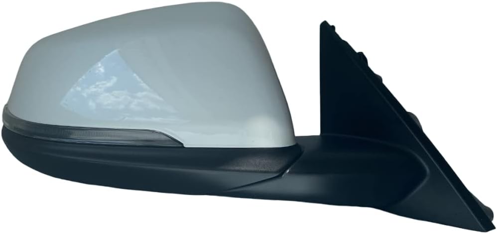 #166 8th Gear White Right Passenger Side Mirror with Turn Signal Compatible with BMW X2 2018 2019 2020 2021 2022 2023
