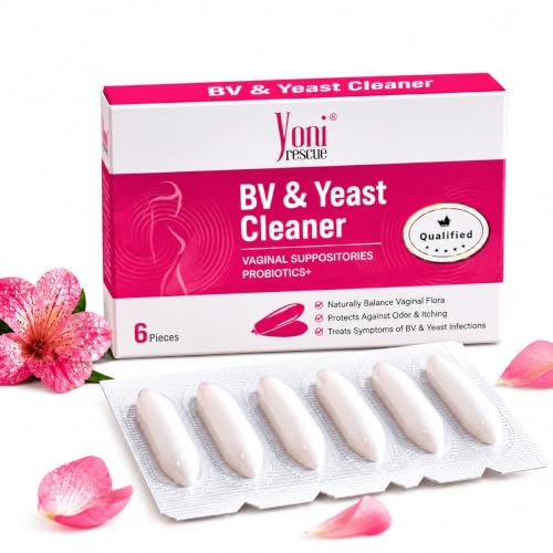 Yoni Rescue Vaginal Moisturizing Suppositories, Intimate Care with Hyaluronic Acid, Lactic Acid & Probiotic Ingredients, Supports Vaginal Microbiome & pH Balance, Applicator-Free, 6 Count