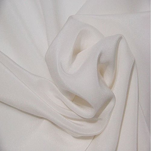 Pure soie crêpe tissu 21 momme couleur ivoire pour ameublement et robe poupée
