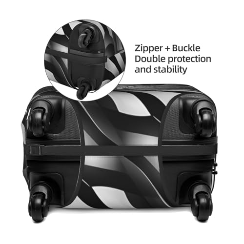 Optical Spin Illusion Print Fashionable Suitcase Cover Personalized Luggage Protector for Travel and Business4
