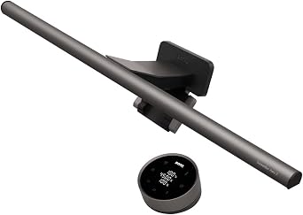 BenQ ScreenBar Halo 2 Monitor Light Desk Light with Backlight Dual Lighting Indirect Lighting Wireless Remote Control Wide Area Lighting Auto On/Off for Gaming, Programming, Movie Watching, Desk