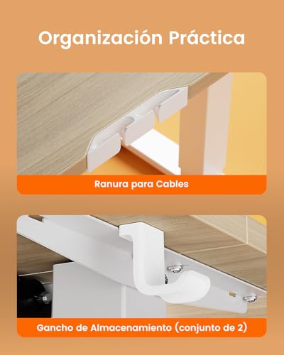 Miniatura 8 de Ergear, Escritorio Eléctrico De Pie Ajustable En Altura, Escritorio De 101 X 61 Cm, Escritorio Pequeño Con Memoria De Oficina En Casa Para Computadora, Color Natural