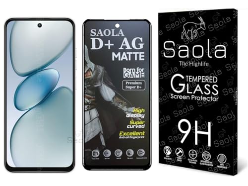 Image of Saola HD Matte Tempered Glass With 18H Hardness For Tecno Pop 9 4G (PACK OF 1) with Free Installation Kit. Full screen Coverage. Free Replacement If Received Damaged - 6.67 inch
