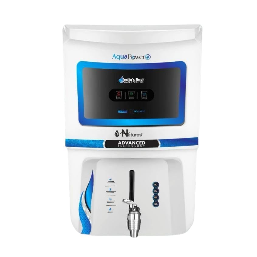 NATURES Smart Zinc Copper Alkaline RO Water Purifier UV, UF, TDS Adjuster with Advanced Technology Electric Water Purifier for Home -12 liters