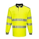 PW3 Hi-Vis Polo Shirt L/S - Color: YeBk - Talla: Large