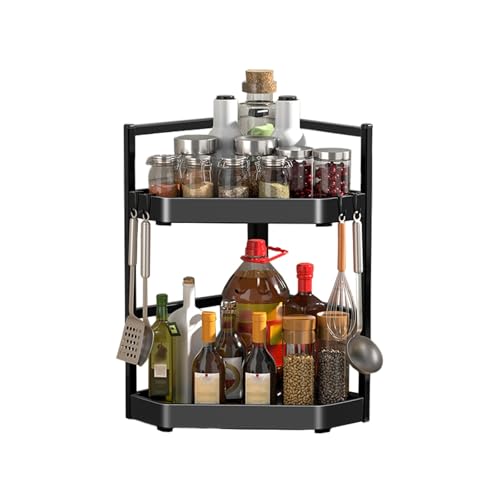 Estanteria Cocina Encimera Esquina, Estanteria de Cocina, Proceso de Pintura, Portador de Carga y Estable, Ahorrar Espacio, para Cocina, Salón(39 * 40CM)