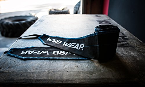 Wod Wear Wrist Wraps For Powerlifting, Strength Training, Bodybuilding, Cross Training, Olympic Weightlifting, Yoga Support - One Size Fits All (Black/Blue Stitch) #TOP7
