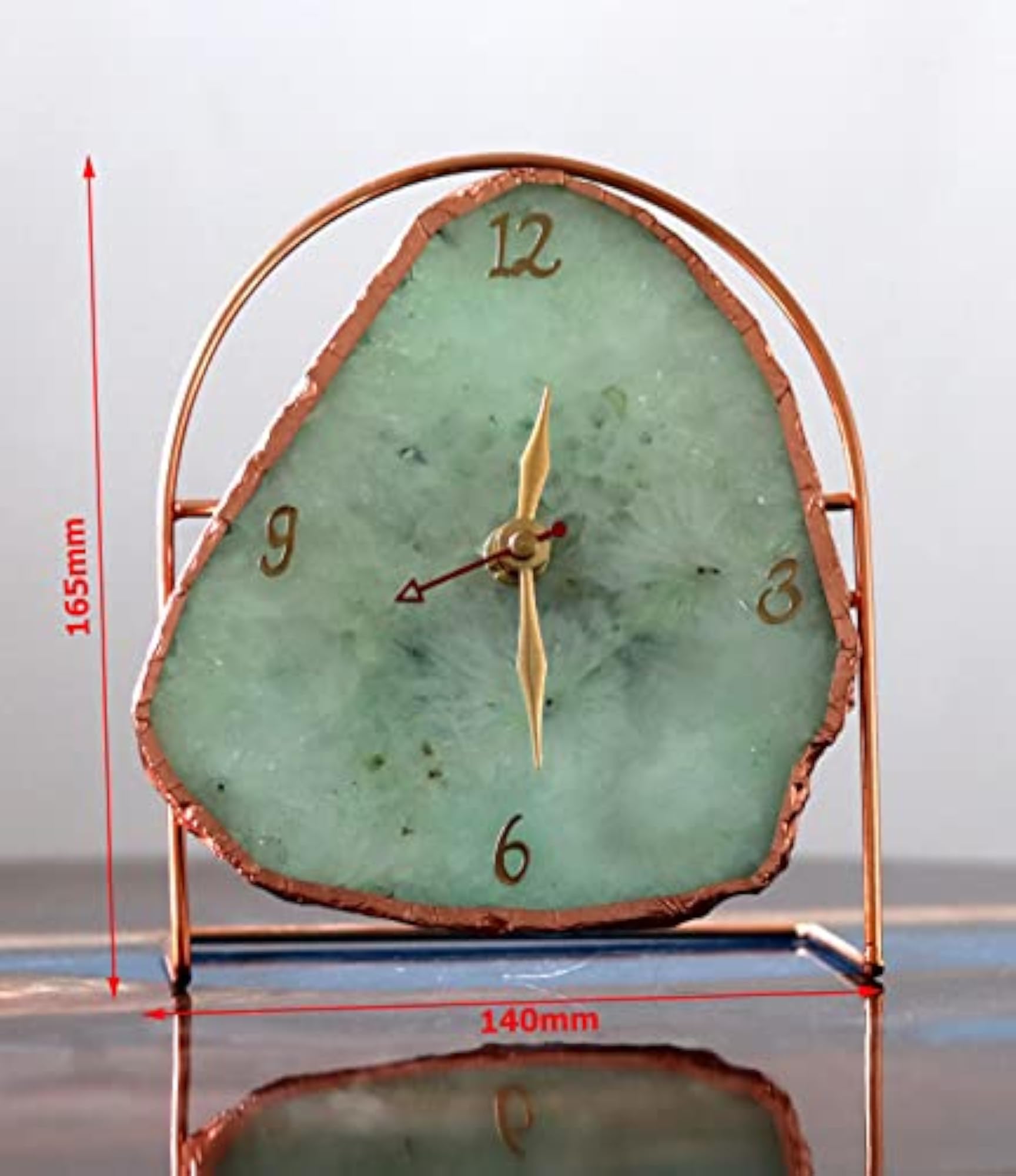 Natural Agate Clock, Unique Marble Clock