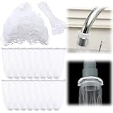 Yiyiring 100 Pieces Lint Traps for Washing Machine Hose Lint Traps Laundry Pet Dog Hair Catcher with 100 Pcs Cable Ties for Washer Machine Hose Sink Snare Drain Mesh Bag Filter Dryer