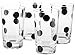 Kate Spade New York Deco Dot 4-piece All-Purpose Glass Set, 2.6 LB, Clear, 12Fl oz