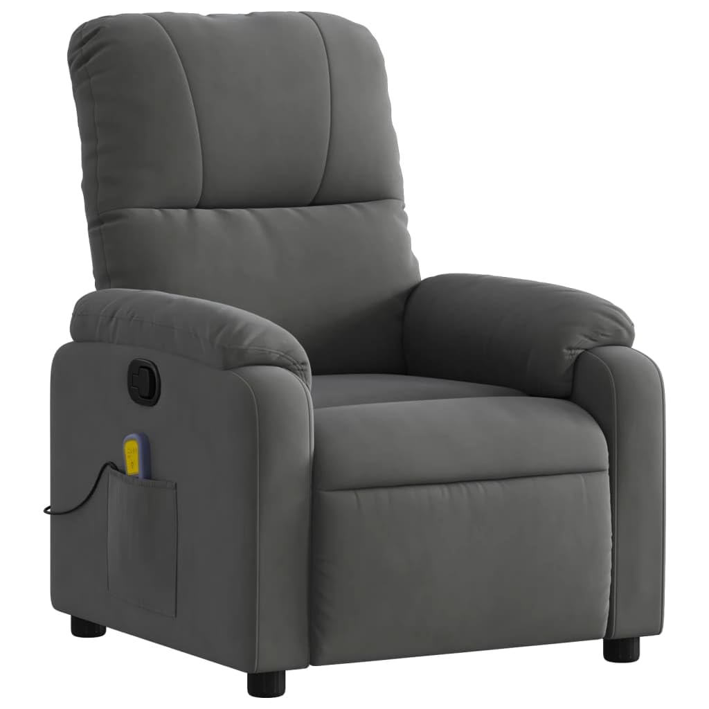 Sillón reclinable de Masaje Tela de Microfibra Gris Oscuro, Sillón De Relax, Sillon Masaje Relax, Sillon Relax Electrico, Hogar Sillon Relax, Sillones Comodos, Sofa Tantra - 373458
