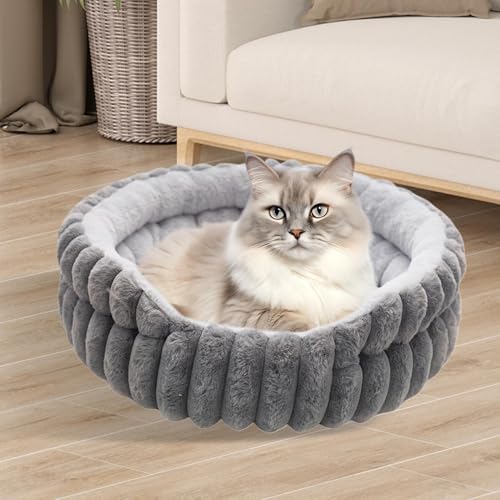 Coussin donut pour chiot et chat - Panier chaud couchage d'hiver intérieur extérieur - 8