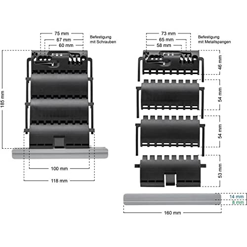 Schellenberg 16007 feste Wellenverbinder, einbruchshemmende Rolladenaufhängung, universal Hochschiebesicherung, 2 Stück