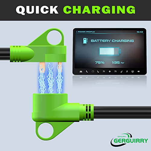 Gerguirry 50Ft 30 Amp Rv Power Extension Cord, Heavy Duty 10 Gauge 3 Wire Stw Cord With Led Power Indicator, Nema Tt-30P To Tt-30R With Cord Organizer For Trailer Motorhome Camper #TOP3