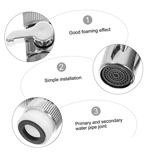 Cabilock Faucet Adapter 1 in 2 Out Washing Machine Hose Splitter Faucet Diverter Valve for Sink Shower Dishwasher Connection Water Line Splitter 2.36 in by Cabilock - Used condition - Image 7