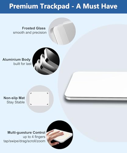 Trackpad with 2.4G USB Receiver for Mac and Windows - Multi-Touch Surface High Precision Track Pad, Multi-Gesture Touchpad Mouse Compatible with Apple MacBook iMac and Windows 10/11 PC Desktop - Thumbnail 3