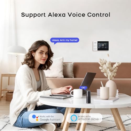 Alarm System for Home Security,21Pcs DIY Kit Touch Screen Siren Hub with Loud Alarm,SOS Button,Window Alarms, Remotes,Door/Motion Sensors,APP Control,Compatible with Alexa,NO Monthly Fee - Image 6